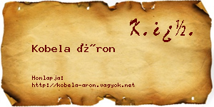 Kobela Áron névjegykártya